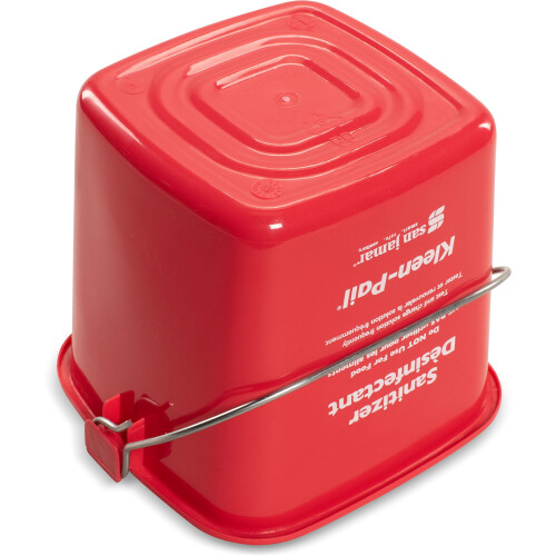 San Jamar Kleen-Pail Plastic Reinigingsemmer 3 Quart Rood 1