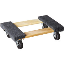 Transportmeister | Mover's Dolly 1000 lbs Tragkraft L x 12-1/4"" B Grau/Hartholz 18"" x 12-14""