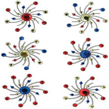 Karen Foster Design Scrapbooking and Craft Embellishment Swirl Burst Brads Sparklers
