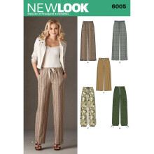 New Look Sewing Pattern 6005 Misses' Kalhoty Velikost A (10-12-14-16-18-20-22) Bl