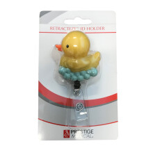 Prestige Medical Deluxe Retracteze ID Holder with Bulldog Clip  Yellow Duck (Model: S14-YDK)