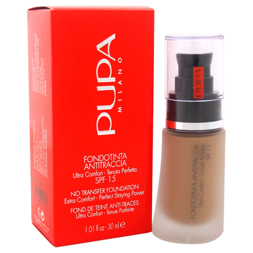 Pupa Milano No Transfer SPF 15 Foundation for Women  No. 04/Deep Beige  1.01 Ounce