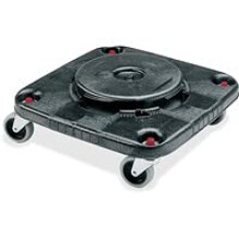 Rubbermaid Commercial Brute Square Container Dolly  300 lb Kapazitt  Kunststoff  x 17,3 Zoll Breite x 6,3 Zoll Hhe  Schwarz  2 / Karton
