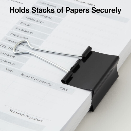 Staples ACC Staples Μεγάλες Συσκευές Σύνδεσης, Πλάτος 2", Ικανότητα 1", Μαύρες, 12/Συσκευασία 2
