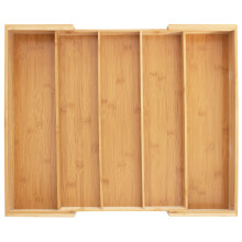 Organizatorul de sertare cu 5 compartimente cu 5 compartimente de bambus se extinde de la 13 la 22 """" la?ime