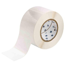Brady THT-19-402-3 7,5 cm leve    x 5 cm korkea B-402 paperi, mattapintainen, valkoinen, l   mp   siirtotulostettava tarra (3000 rullaa kohden)