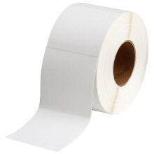 Brady THT-77-402-1.4 4"" leveys x 4"" korkeus B-402 paperi mattapintainen valkoinen l   mp   siirtotulostettava tarra (1400 rullaa kohden)