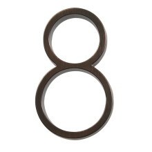 Distinctions by Hillman 843229 5-Zoll-Hausnummer aus Druckguss, schwebend/unterputzmontiert, in gealterter Bronze, Nummer 8