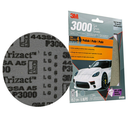 3M 3M Trizact Performance Sanding Abrasive Disc, 01459, 6 in, 3000 grit 2