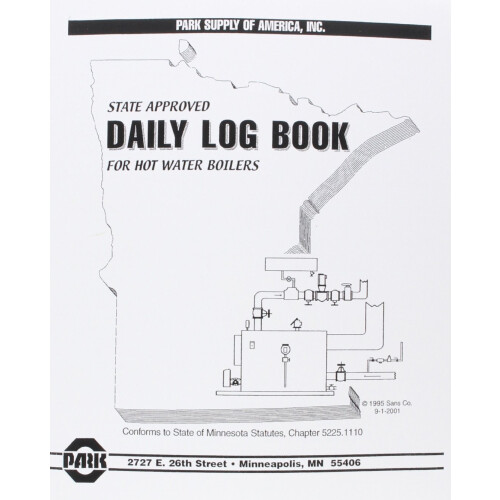 Logbook HW Minnesota State Approved Boiler Log Book