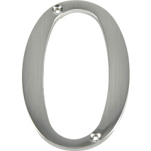 Distinctions by Hillman 843320 4-Zoll-Unterputz-Hausnummer 0 aus gebrstetem Nickel