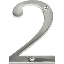 Distinctions by Hillman 843322 4-Zoll Unterputz-Hausnummer 2 aus gebrstetem Nickel