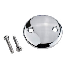 Plumb Pak K826-11PC Piastra di scarico universale per vasca da bagno con due fori e viti, cromo lucido