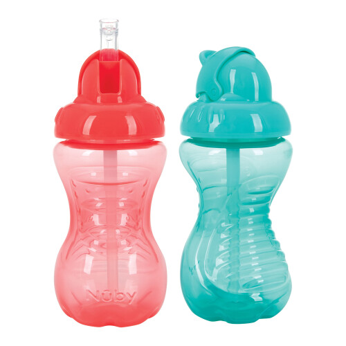 Nuby 2-Pack Κούπες Χωρίς Διαρροές Flip-It, 10 Ουγγιές, Χρώματα Μπορεί να Διαφέρουν 2
