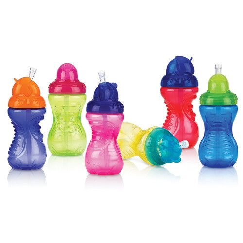 Nuby 2-Pack Κούπες Χωρίς Διαρροές Flip-It, 10 Ουγγιές, Χρώματα Μπορεί να Διαφέρουν