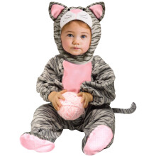 Disfraz infantil de gatito a rayas Fun World, color rosa, de 12 a 24 meses