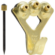 OOK 533050 Professionelle Bildaufhnger, Kunstaufhnger, gepolsterte, wiederverwendbare Bilderhaken aus Messing, 100 lb (1 Satz), Schwarz