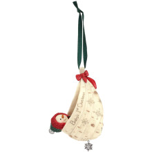 Pavilion Gift Company Χριστουγεννιάτικη Μπάλα Snowman Baby 4.5-Inch, Διαβάζει Baby's 1st Christmas