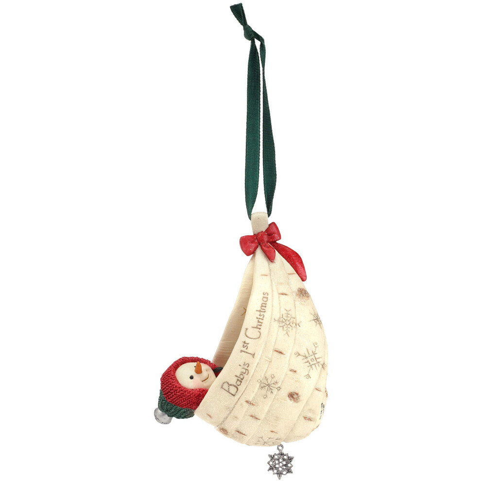 Pavilion Gift Company Birchheart 4.5-Inch Tall Snowman Baby Ornament, Reads Baby's 1St Christmas Pavilion Gift Compan