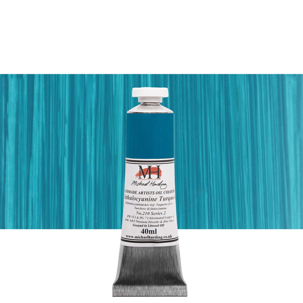 Michael Harding Artist Oil Colours  Phthalocyanine Turquoise  40ml Tube  21040