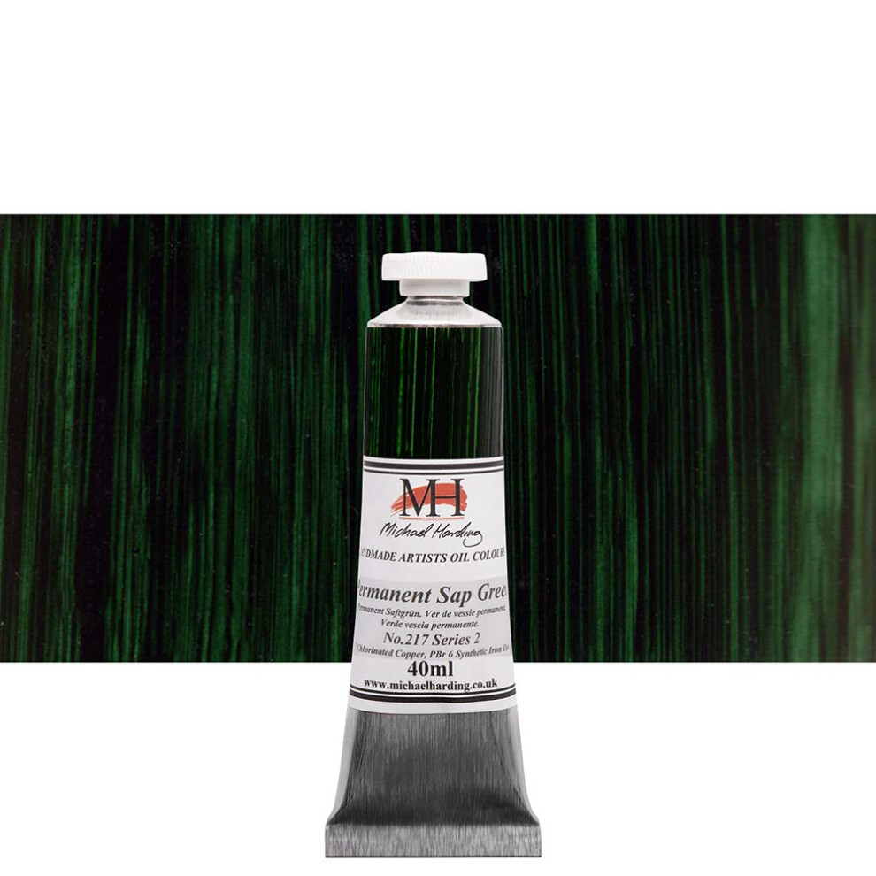 Michael Harding Artist Oil Colours  Permanent Sap Green  40ml Tube  21740