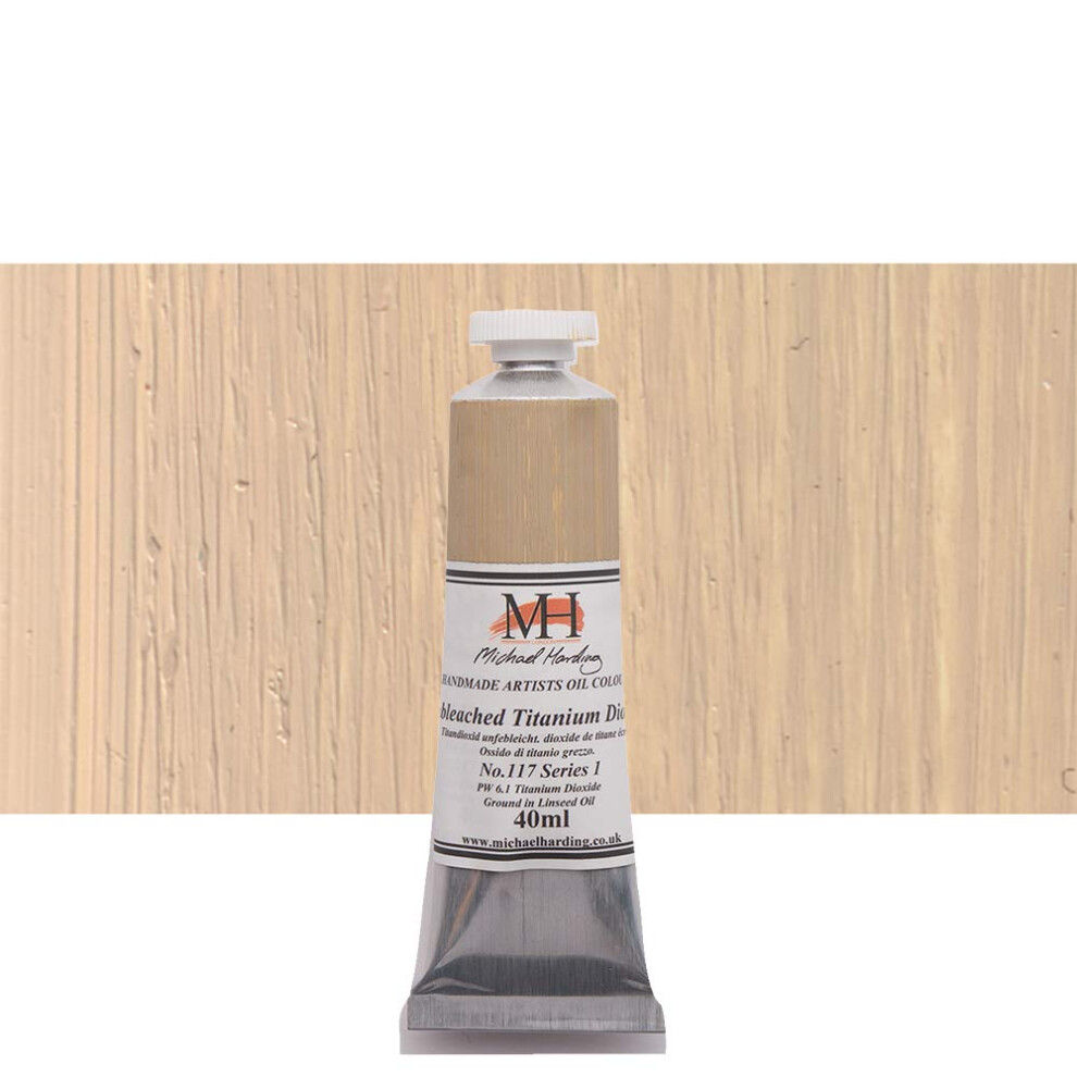 Michael Harding Artist Oil Colours  Unbleached Titanium Dioxide  40ml Tube  11740
