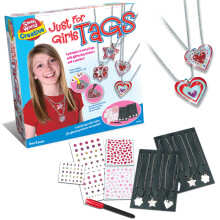 Kit per la creazione di gioielli per bambini Small World Toys: solo per ragazze Tag Crea il tuo kit per la creazione di collane di gioielli Kit f