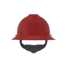 MSA 475371 V-Gard-Schutzhelm mit voller Krempe und Fas-Trac III-Ratschenaufhngung, Polyethylenschale, hervorragender Aufprallschutz, selbstjustieren