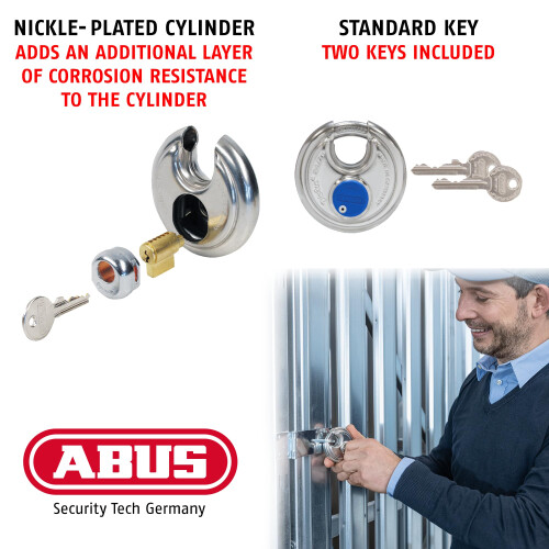 Abus Abus 24/70 Diskus Stainless Stone Aceled Padlock Taiseado 2