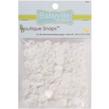 Dritz Babyville Boutique 35031 Bottoni a pressione taglia 20 bianchi (60 pezzi)