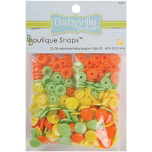 Babyville Boutique 35032 Druckknpfe, Gre 20, Grn, Gelb und Orange (60-Sets)