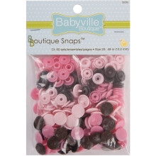 Dritz Babyville Boutique 35035 Bottoni a pressione taglia 20 Mod Girl Flowers (60 pezzi)