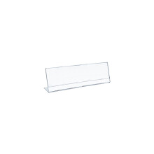 Azar 112761 8,5-tommer bredde med 3,5-tommer h?jde Horisontal navneskilt akrylskilt Holder 10-pack