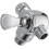 Desviador de Braço de Chuveiro Delta Faucet U4929-PK 3-Vias, Cromado, 3 x 3 x 3.75 polegadas 1
