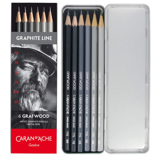 CREATIVE ART MATERIALS Grafwood 6 Τεμάχια Μεταλλική Θήκη (775.306)
