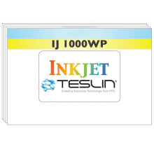 Carta Teslin per getto d'inchiostro - 4"""" x 6"""" - 1-Up Perforata - Confezione da 25 fogli