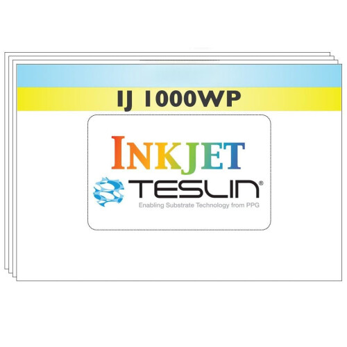 Inkjet Teslin Papper - 4" x 6" - 1-Up Perforerad - 25 Ark Förpackning