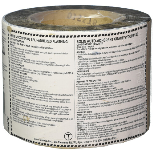 Grace Construction Products TV718306 Solin Vycor 6"" x 75', version originale 2
