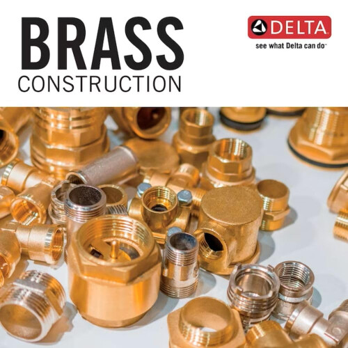 Braço e Flange de Chuveiro Delta U4993-PB, Latão Polido 1