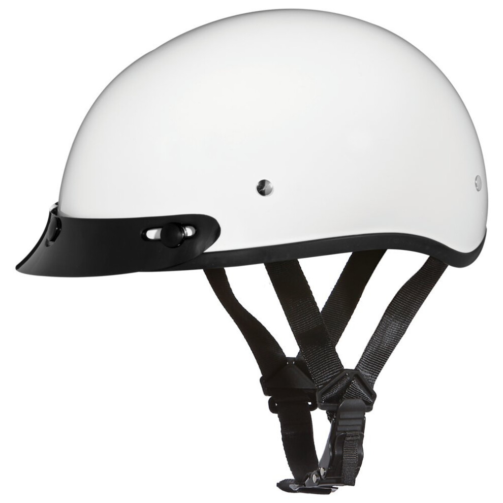Daytona Helmets Half Skull Cap Motorcycle Helmet - Dot Approved Hi-Glo 707089638727