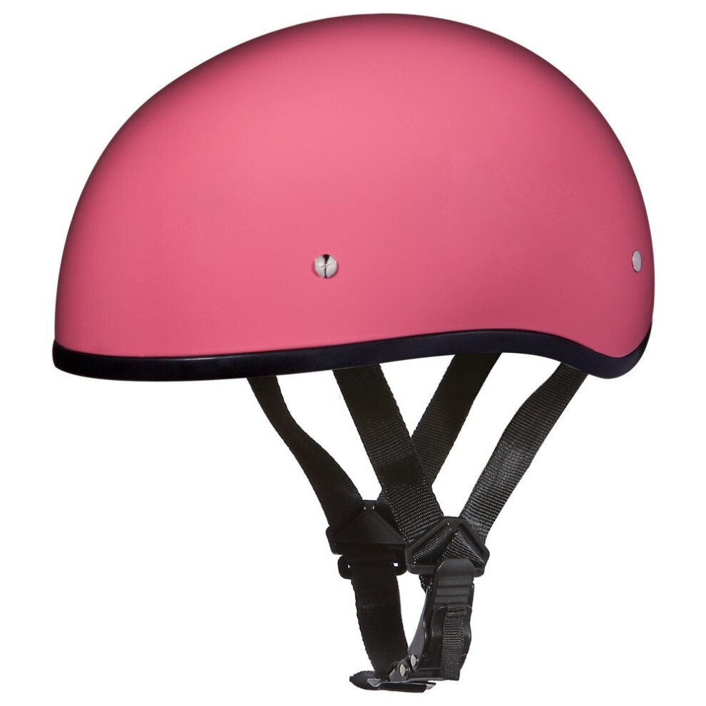 Daytona Helmets Half Skull Cap Motorcycle Helmet - Dot Approved Hi-Glo 651989679086