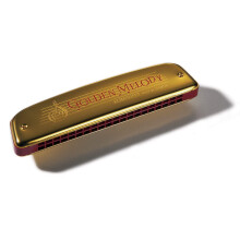 Hohner 2416-C Golden Melody Tremolo Harmonica Key of C Gold
