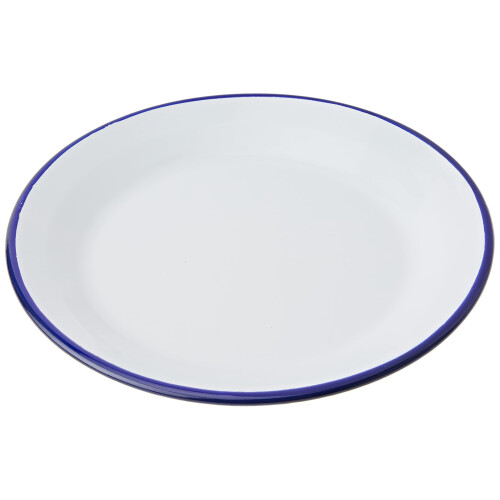 Assiette plate IBILI """"Blanca Blanc/Bleu 28 x 2,5 cm