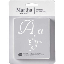 Martha Stewart Crafts Alphabet Stencil 32276 Italisk blomstrer