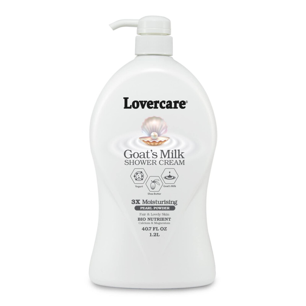 Cr Me De Douche Au Lait De Ch Vre Lover's Care 40,7 Oz (1200 Ml) - Poudre De Perle Plus Bio Nutrient-image