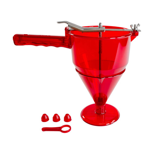 Funil Confeiteiro Fat Daddio's, 1 Litro, Vermelho Translúcido