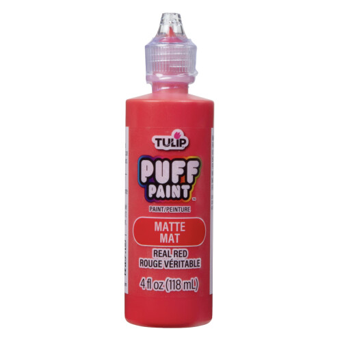 Tulip Puff Paint Matte Real Red 4 FL Oz (pachet de 1)