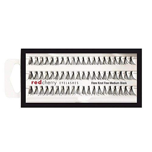 Red Cherry Knot Free Flare Medium Einzelwimpern Schwarz (6er-Pack)
