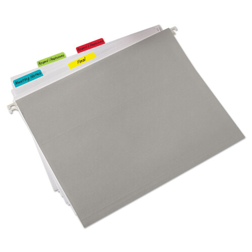 3M Post-it 686ALYR Ταμπέλες Αρχείων, 2 x 1 1/2, Ακουα/Λάιμ/Κόκκινο/Κίτρινο, 24/Συσκευασία 2