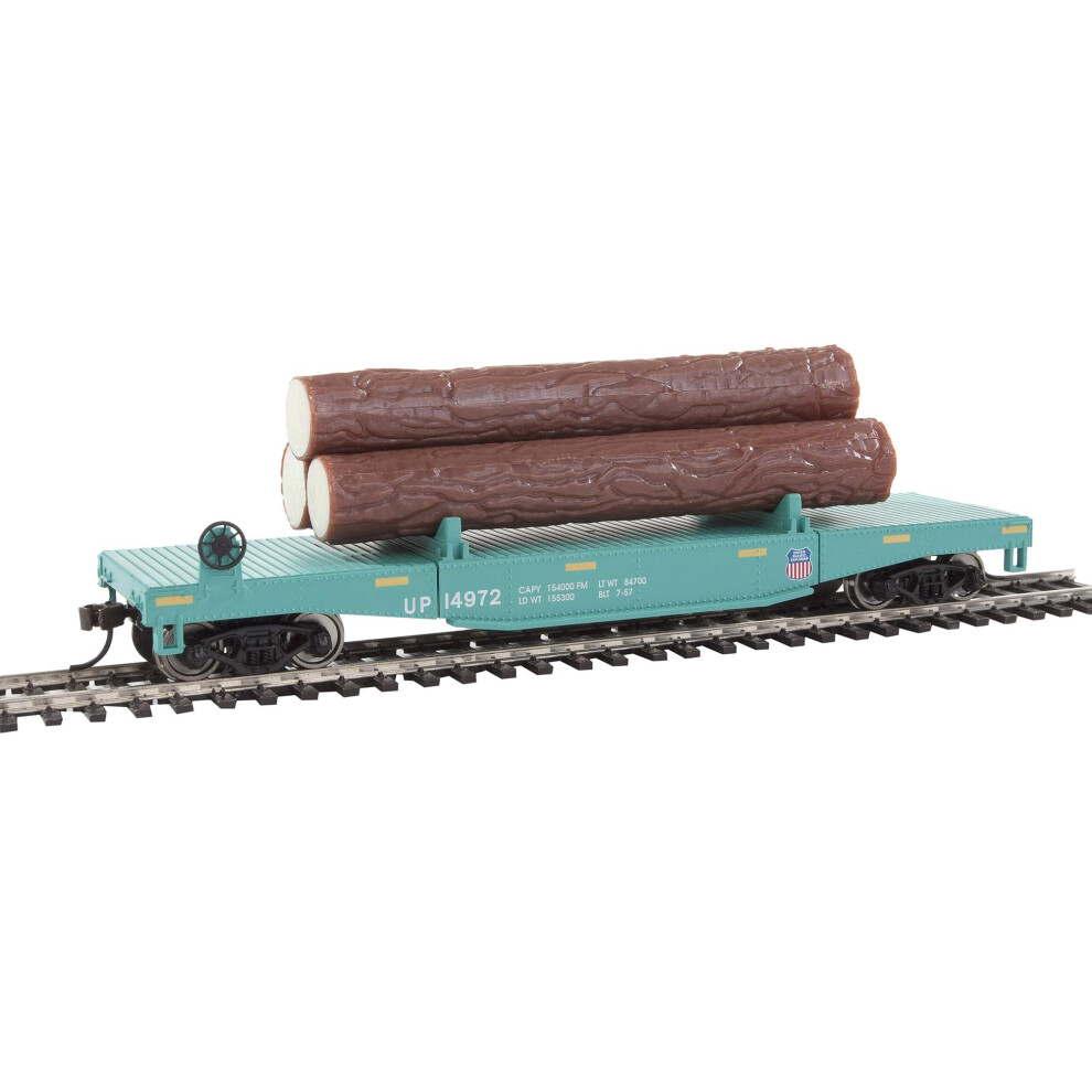 Walthers Trainline 931-1773 Log Dump Car With Logs Union Pacific-image